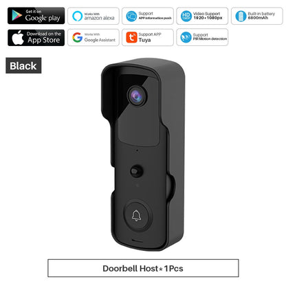 Smart Video Deurbel, Wifi 1080P Video, Intercom, Camera