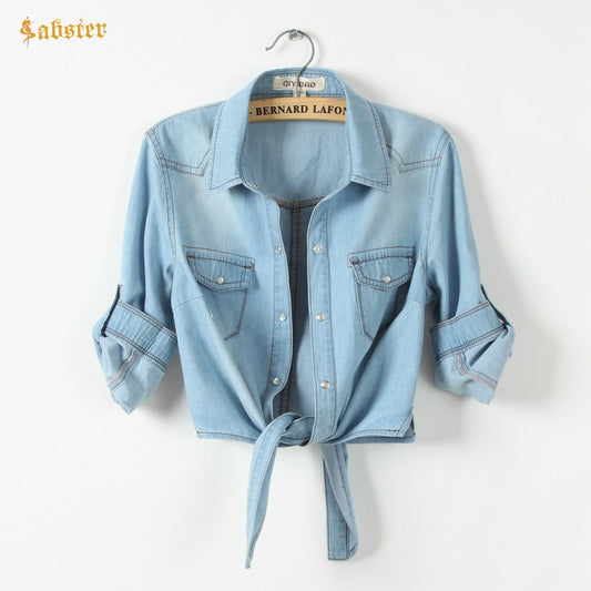 Denim Korte Blouse